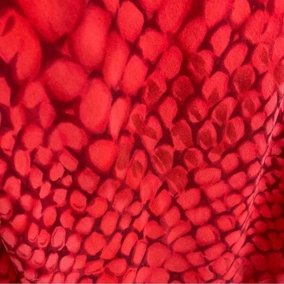Victoria’s Secret red python print sheer silk slip dress with low back and tie.M - Picture 3 of 5